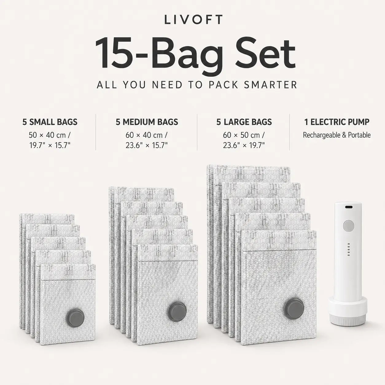 LIVOFT™ Travel Vacuum Compression Set