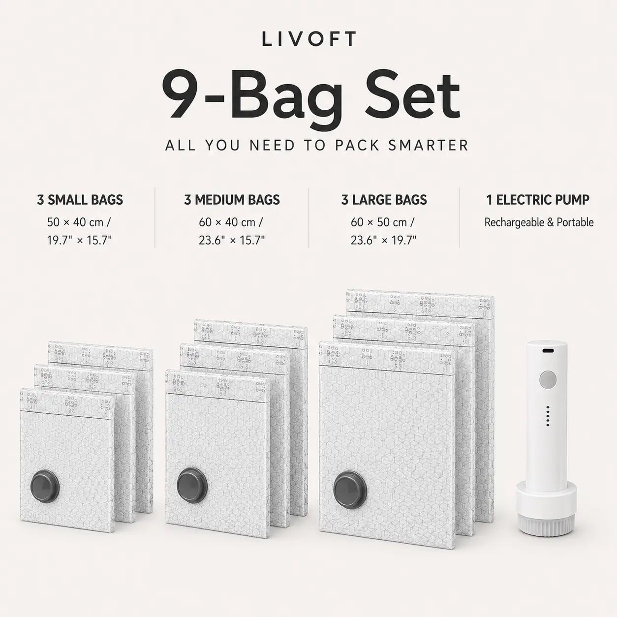 LIVOFT™ Travel Vacuum Compression Set
