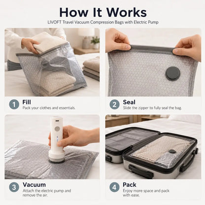 LIVOFT™ Travel Vacuum Compression Set